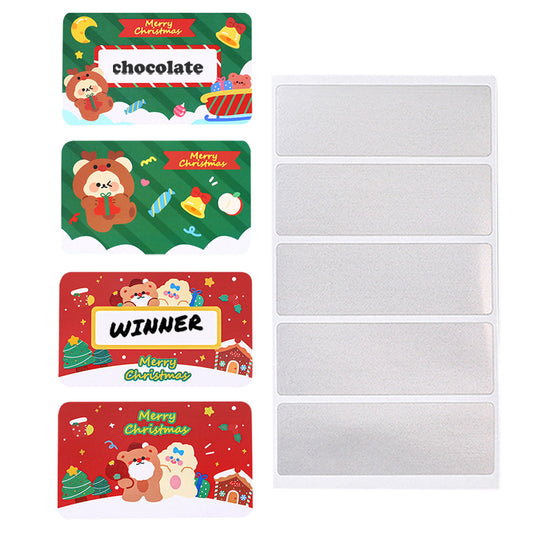 40 Sheets of DIY Christmas Scratch Off Cards Red Green