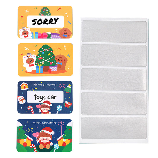 40 Sheets of DIY Christmas Scratch Off Cards Blue Yellow