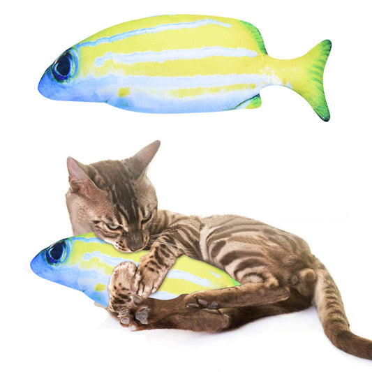1X Floppy Fish Cat Toy Cat Chew Toy Style 1