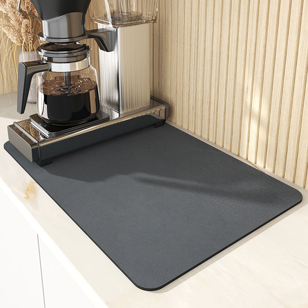 30x40cm Kitchen Absorbent Quick Dry Placemat Dark Grey