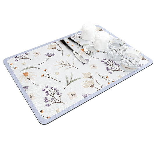 30x40cm Kitchen Absorbent Quick Dry Placemat Purple