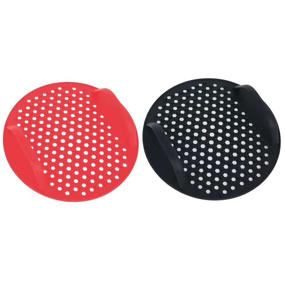2Pcs Air Fryer Silicone Pot Baking Basket Oven Nonstick Liners Red and Black