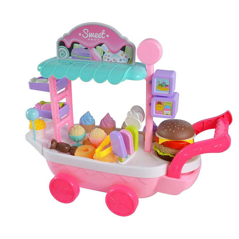 Mini Dessert Ice Cream Cart Toy Set Kids Pretend Toys Set