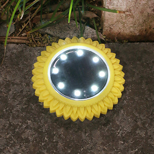 4Pcs 8LEDs Outdoor Garden Solar Ground Lights Yellow