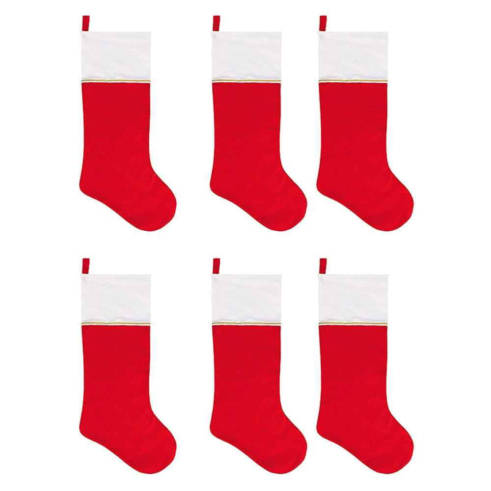 6Pcs Christmas Stocking Xmas Tree Pendant Random Style
