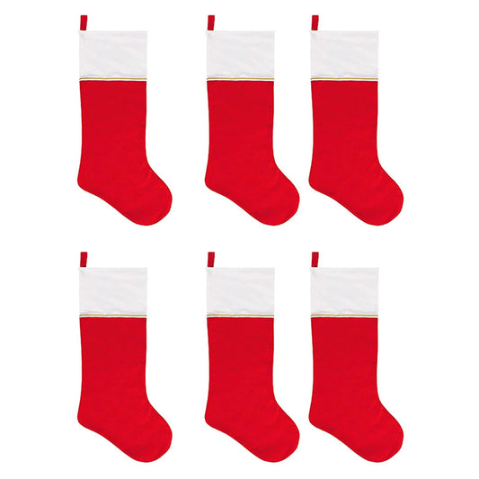 6Pcs Christmas Stocking Xmas Tree Pendant Random Style