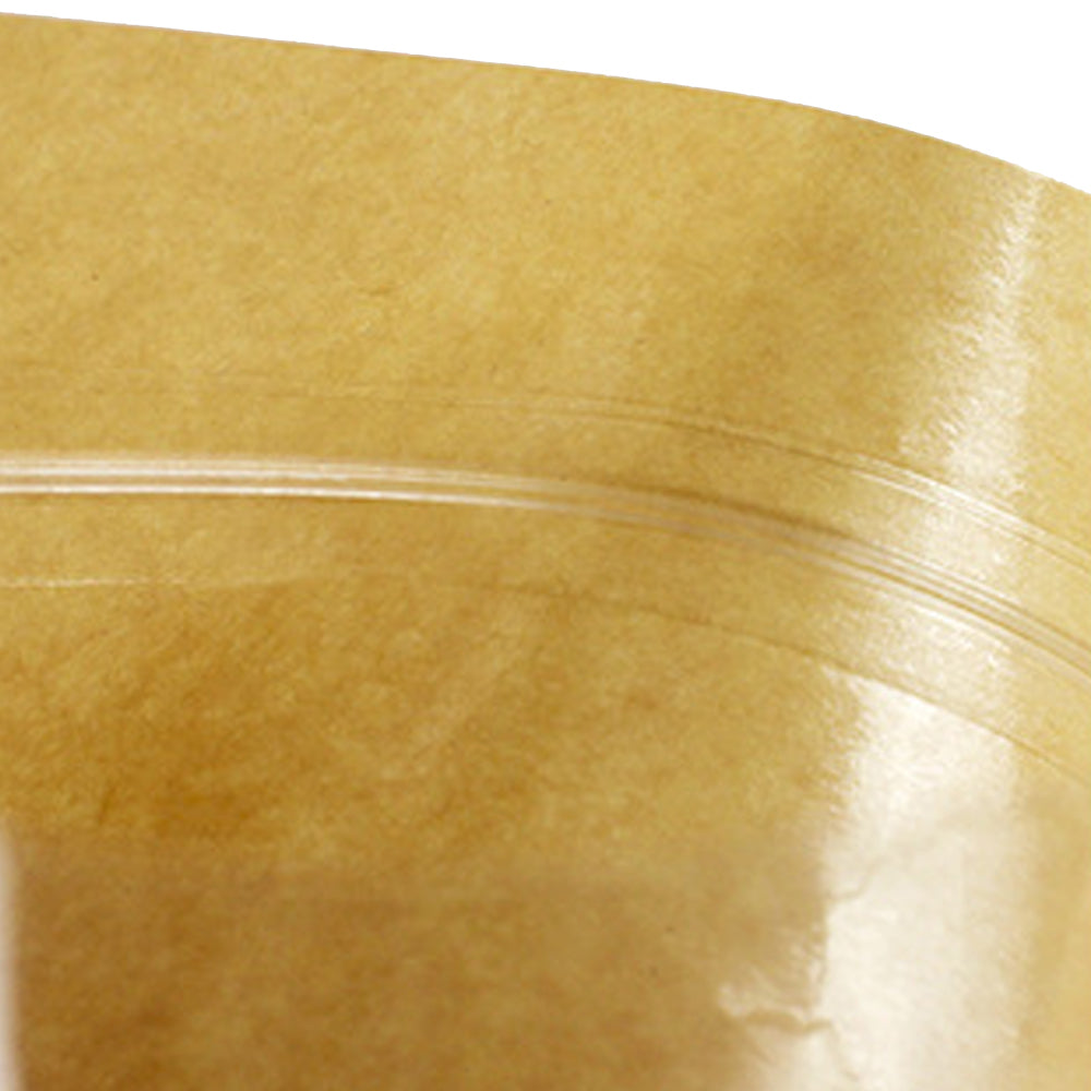 50Pcs 14x20cm Kraft Paper Food Bag Stand Up Pouch