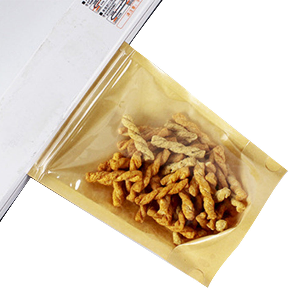 50Pcs 14x20cm Kraft Paper Food Bag Stand Up Pouch