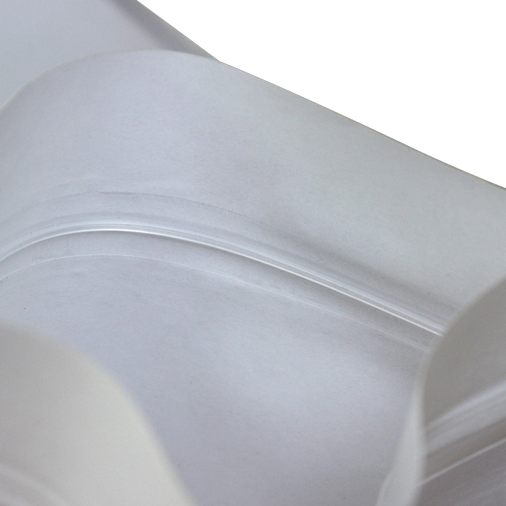 50pcs 10x20cm White Kraft Paper Food Seal Bags Stand Up Pouch