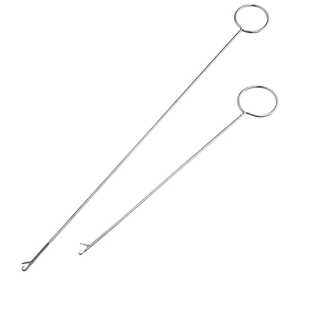 2Pcs Stainless Steel Sewing Loop Turner Hook with Latch