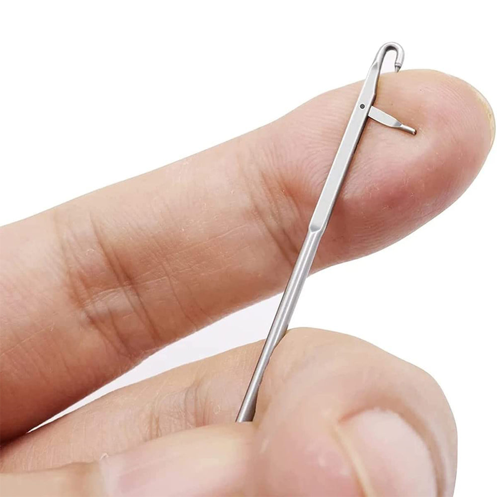 2Pcs Stainless Steel Sewing Loop Turner Hook with Latch