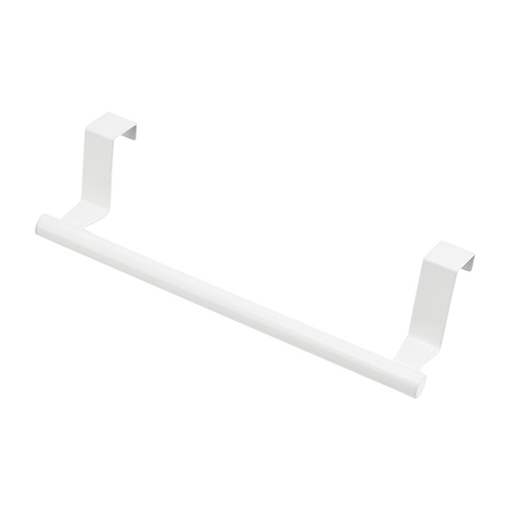 1X Kitchen Bathroom Stainless Steel Over Door Towel Bar Holder White