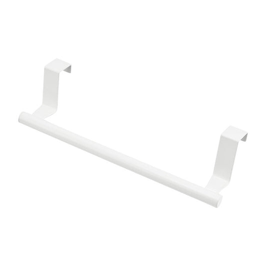 1X Kitchen Bathroom Stainless Steel Over Door Towel Bar Holder White