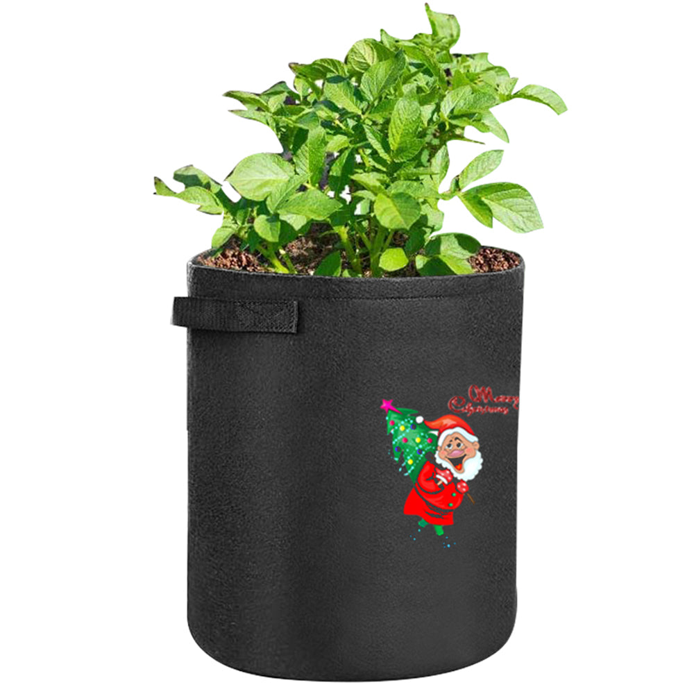 5X Christmas Printed 7 Gallon Non Woven Potato Vegetable Grow Bags