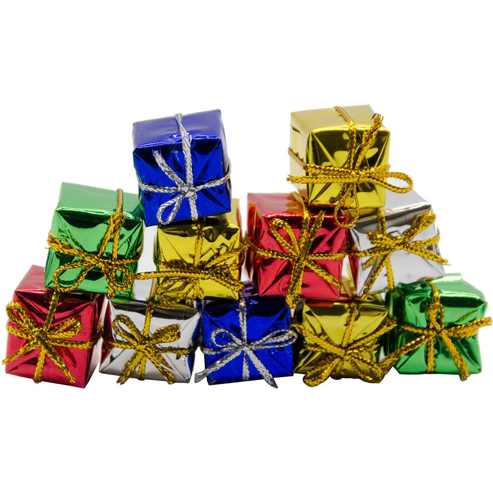 DIY Christmas Dollhouse Miniatures Set Tabletop Decor Yellow Door