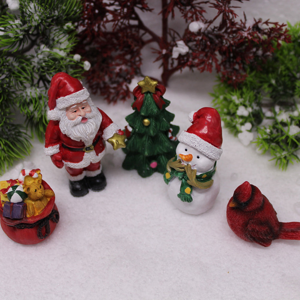 Set of 5Pcs Christmas Garden Resin Statue Figurine Garden Sculpture
