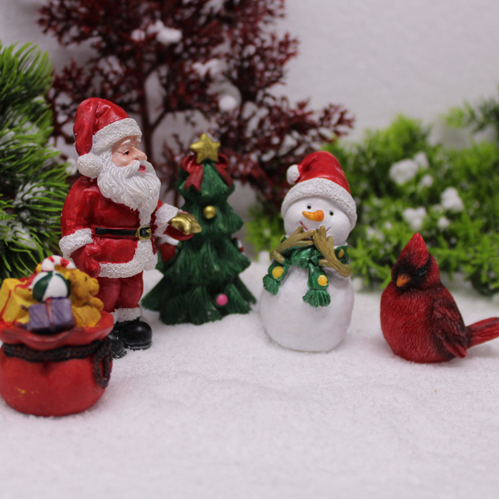 Set of 5Pcs Christmas Garden Resin Statue Figurine Garden Sculpture