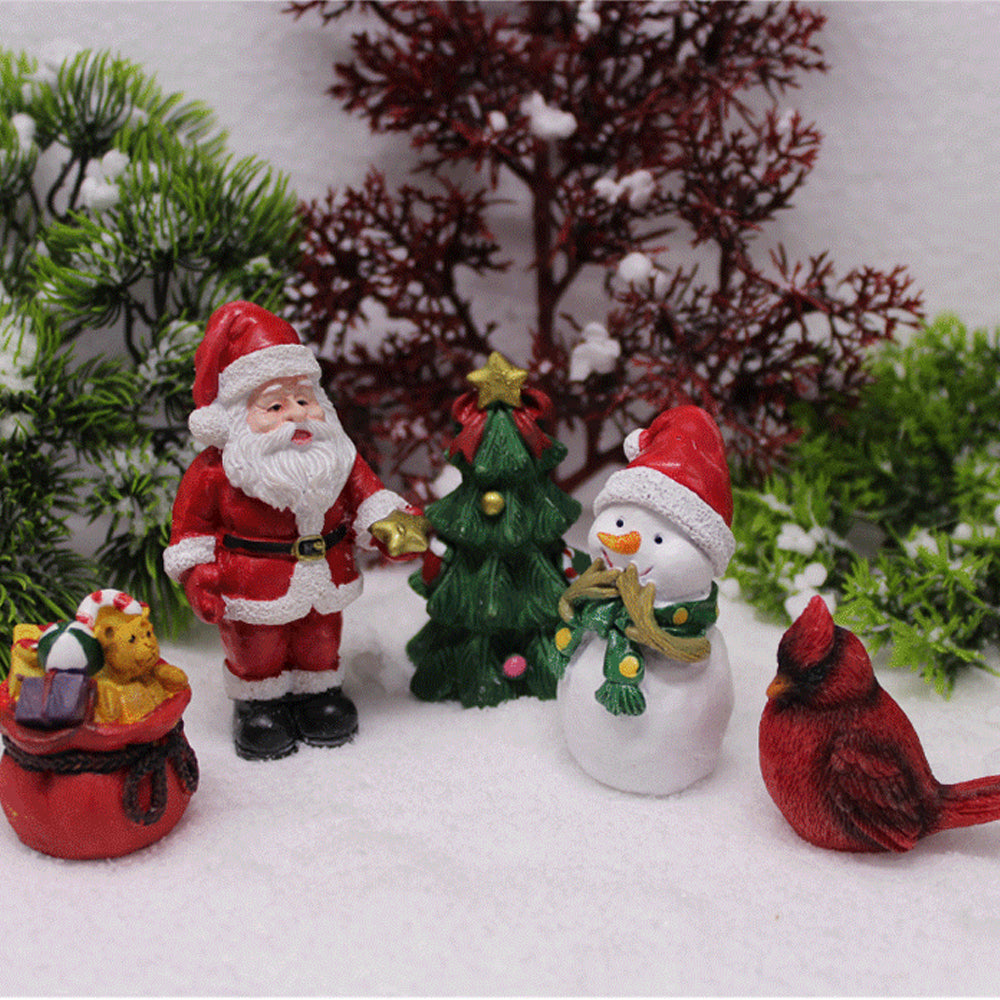 Set of 5Pcs Christmas Garden Resin Statue Figurine Garden Sculpture