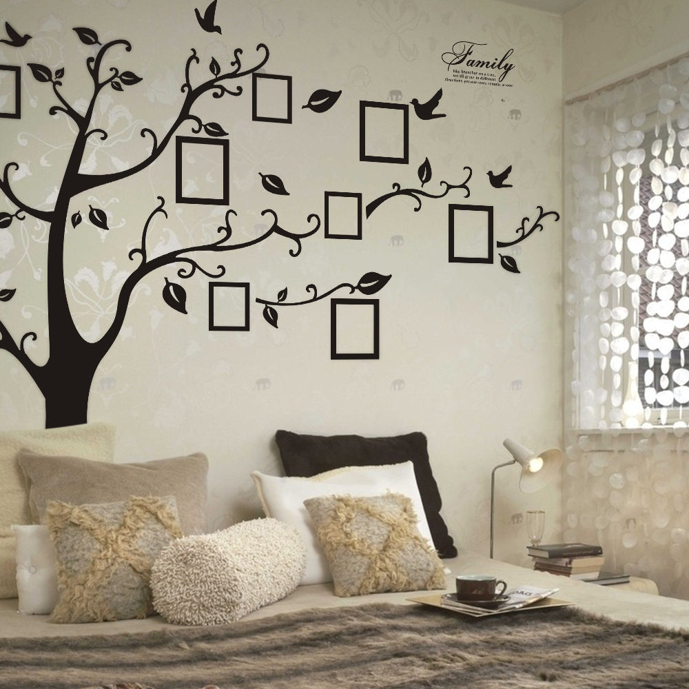 2 Sets of Family Tree Wall Sticker Family Photo Frame Tree Decal