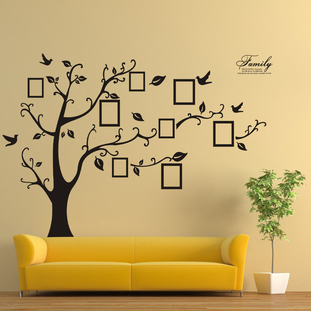 2 Sets of Family Tree Wall Sticker Family Photo Frame Tree Decal