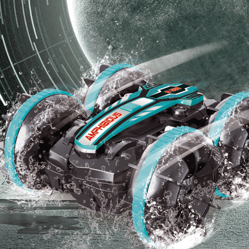 Remote Control Water Toys Car RC Toy Remote Control Amphibious Car Gesture Sensor Toy 4WD Racing Car Blue