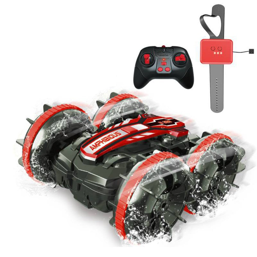 Remote Control Water Toys Car RC Toy Remote Control Amphibious Car Gesture Sensor Toy 4WD Racing Car Red