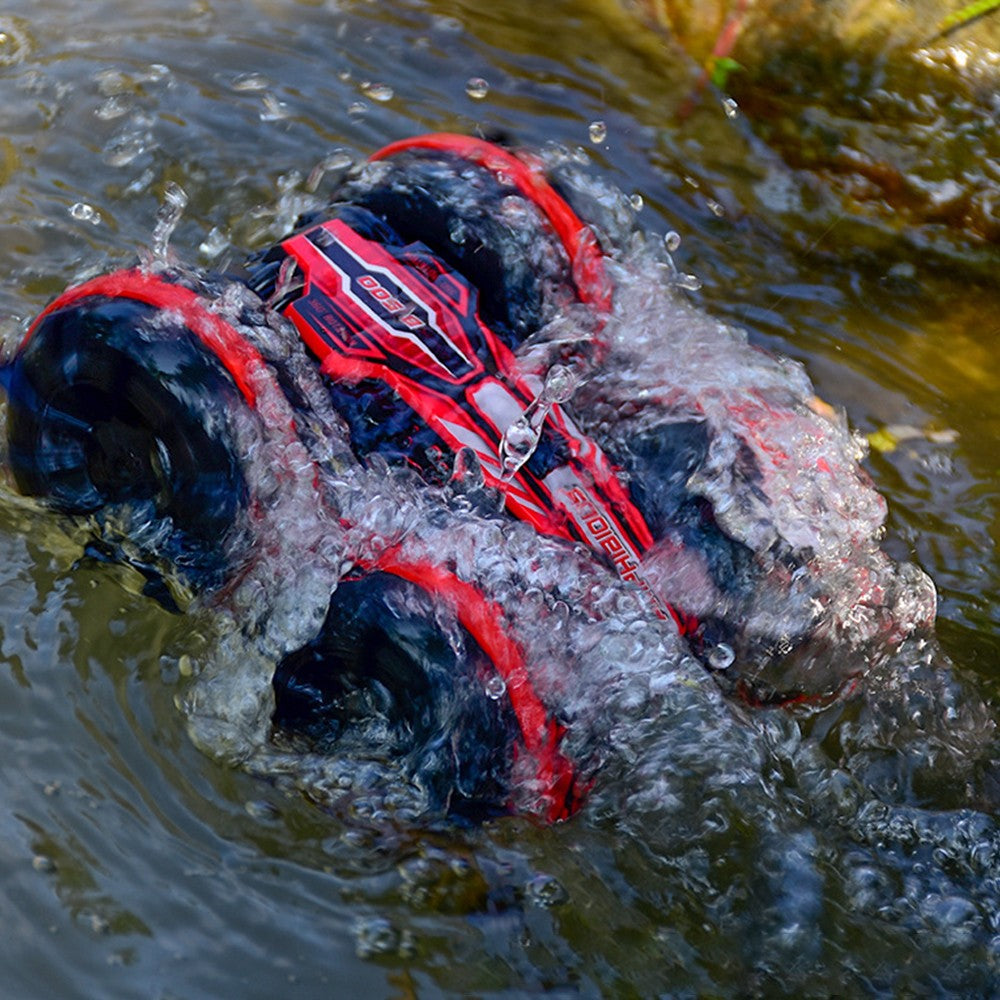 Remote Control Water Toys Car RC Toy Remote Control Amphibious Car Gesture Sensor Toy 4WD Racing Car Red