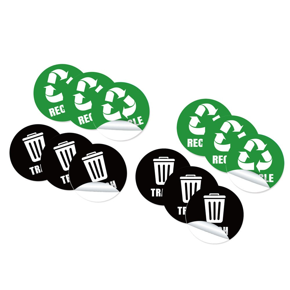 12Pcs Kitchen Recycle Sticker Trash Bin Label Sticker