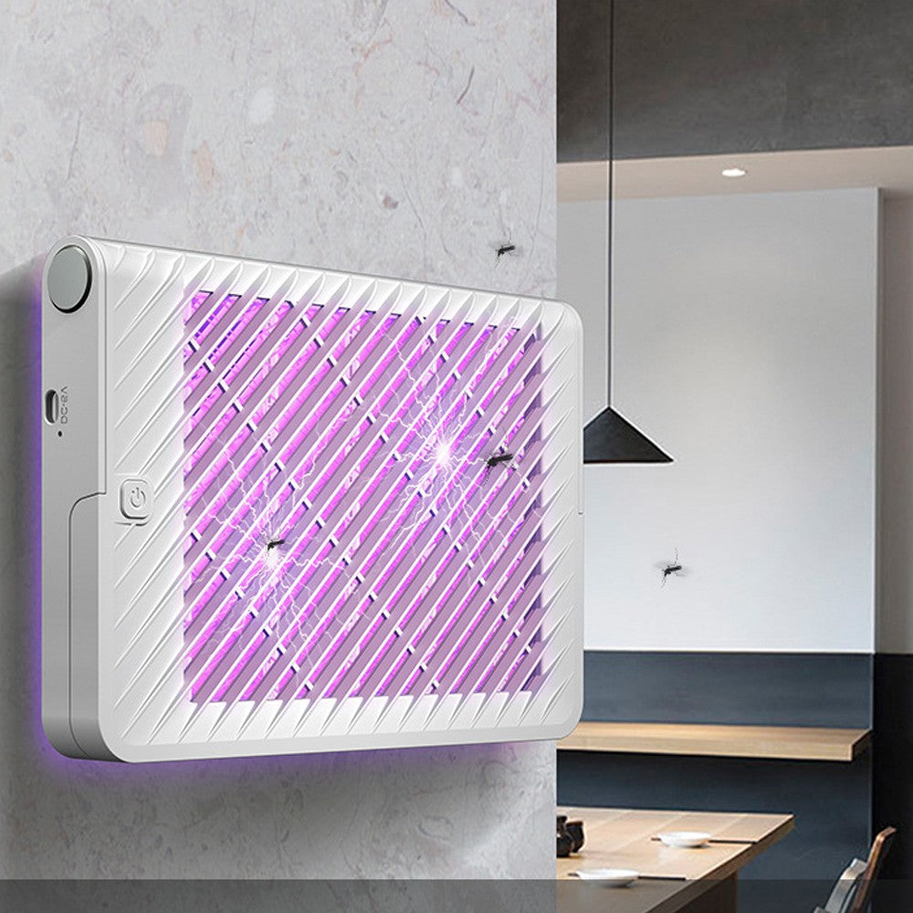 Wall Mounted USB Electric Mosquito Killer Lamp Mosquito Zapper Trap White