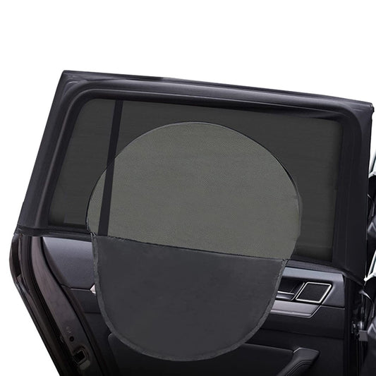Pair of Stretchable Car Rear Side Window Sun Shade Privacy Cover with Zipper
