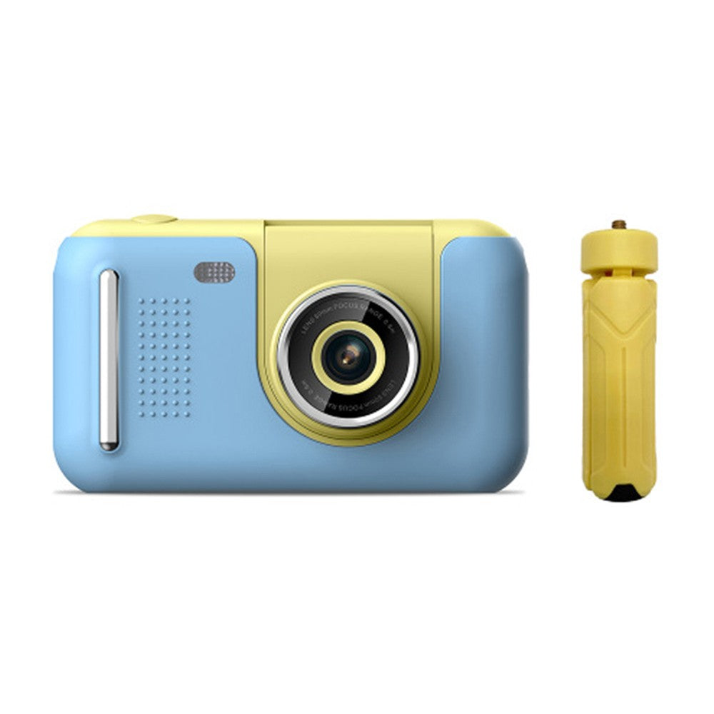Kids Camera Flip Lens Camera 1080P Action Camera Digital Camera Tripod Camera with Card Blue