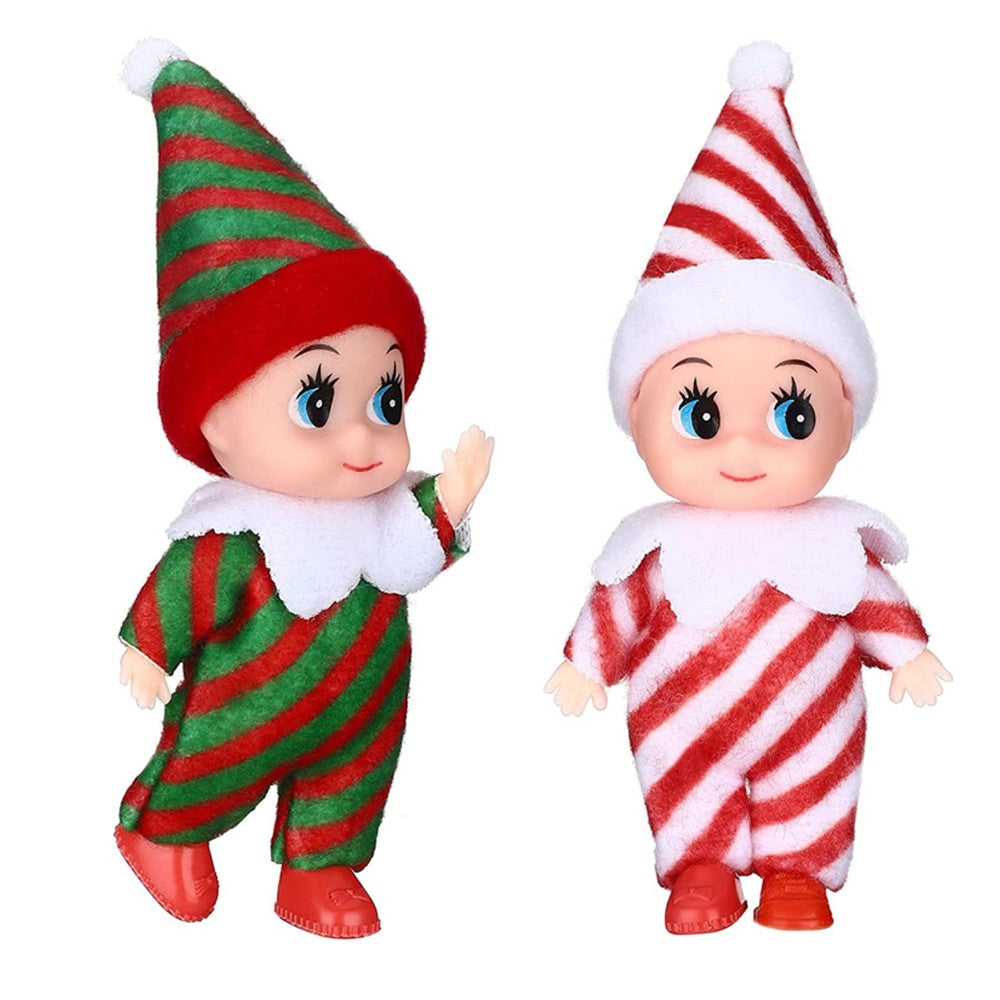 2Pcs Christmas Elf Boy Doll Xmas Decoration