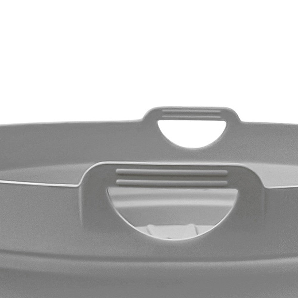 1Pc Foldable Air Fryer Silicone Pot Oven Baking Pan Air Fryer Liner Grey