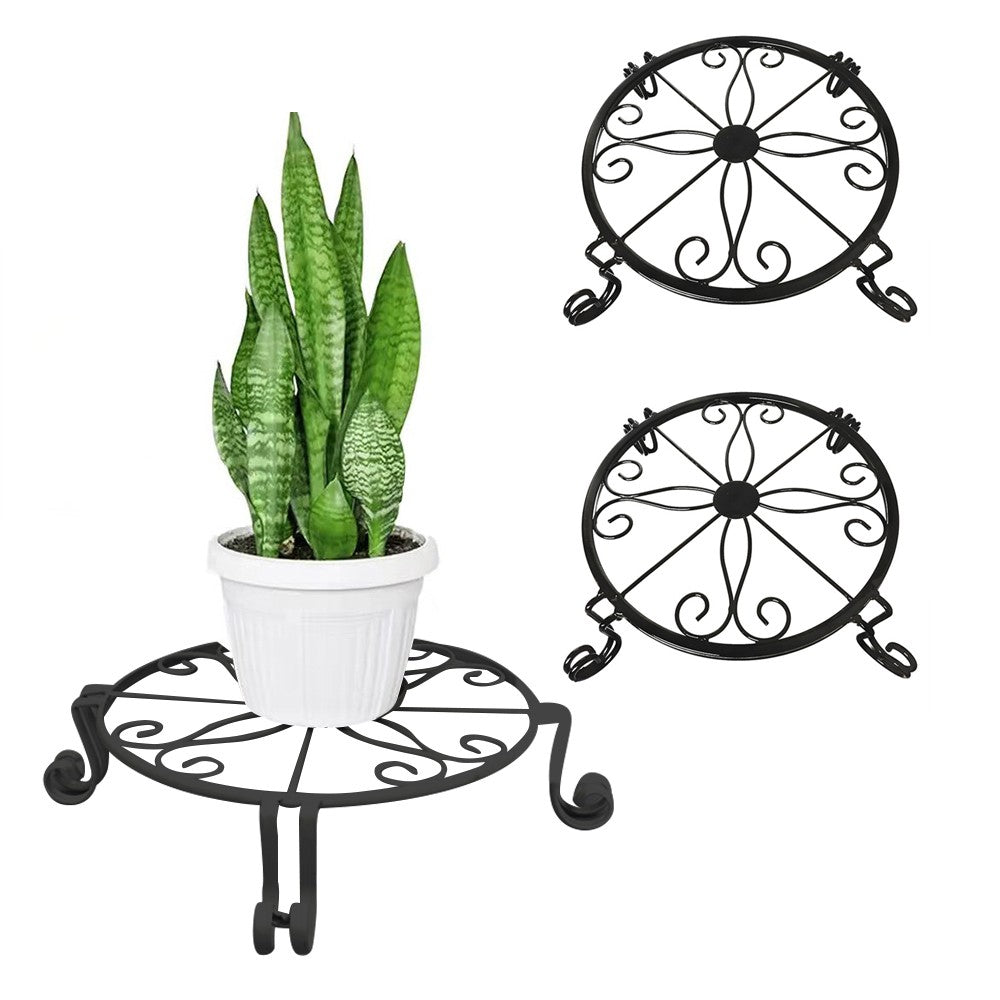 2Pcs Plant Flower Pot Stand Heavy Duty Potted Holder Indoor Outdoor Support Rack
