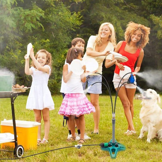 Flexible Stand Water Misting Cooling System with 4 Head Standing Tubing