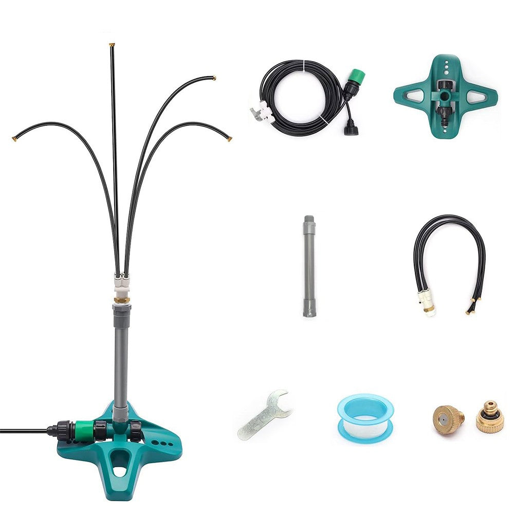 Flexible Stand Water Misting Cooling System with 4 Head Standing Tubing