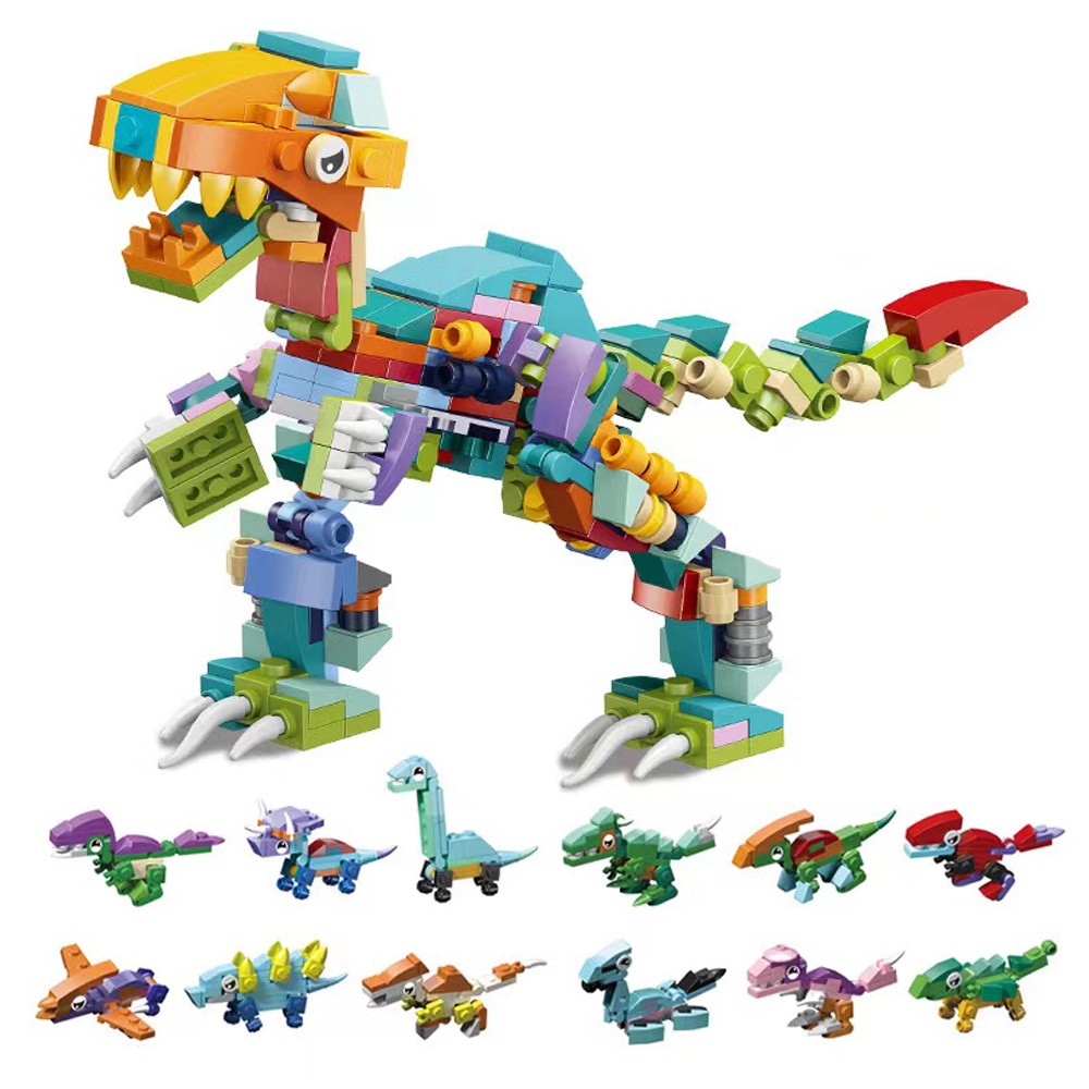 Christmas Advent Countdown Calendar Dinosaur Building Blocks Toy Xmas Blind Box