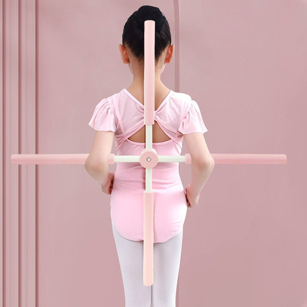Pilates Yoga Stretching Stick Posture Corrector Stick Back Straightener Pink