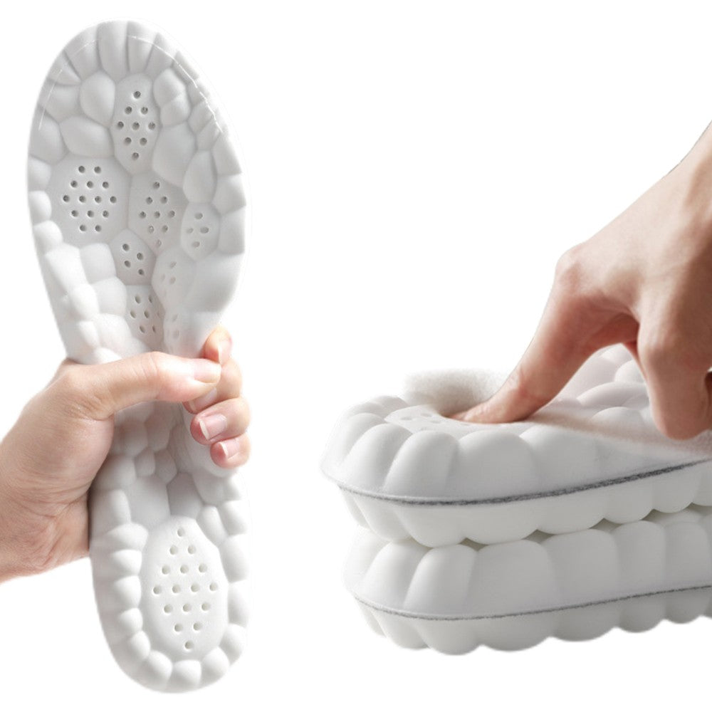2 Pairs of 4D Shock Absorbing Pillow Insole Shoes Insole Suitable for EUR 37-38