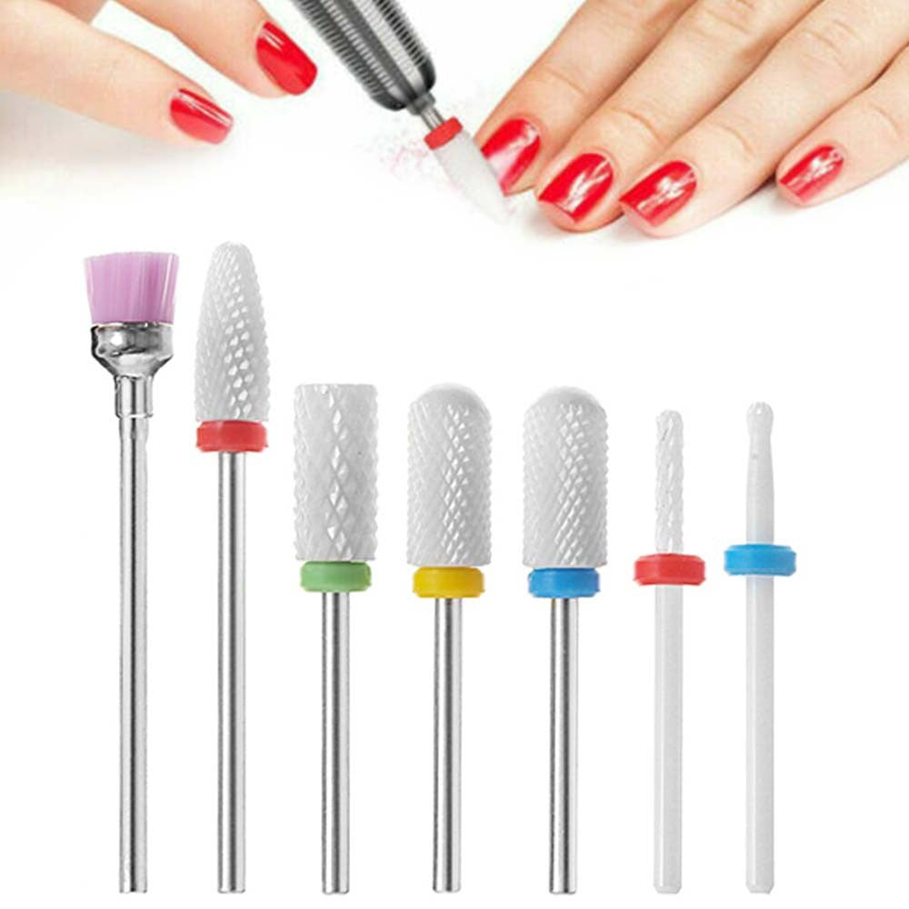 Set of 7Pcs Nail Art Grinding Drill Bits Manicure Pedicure Nail Tools