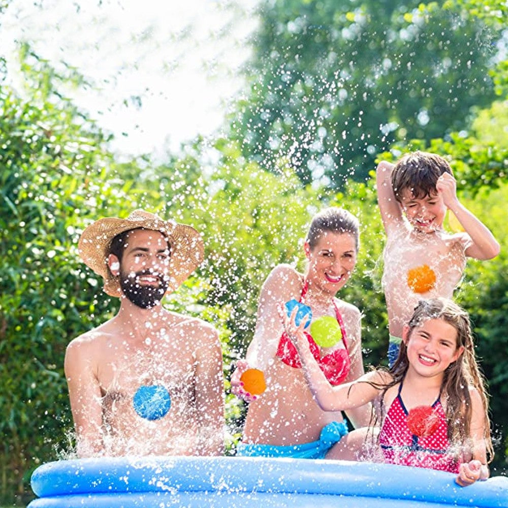 16Pcs Reusable Water Balls Quick Fill Water Balloons Bombs Water Fight Toy