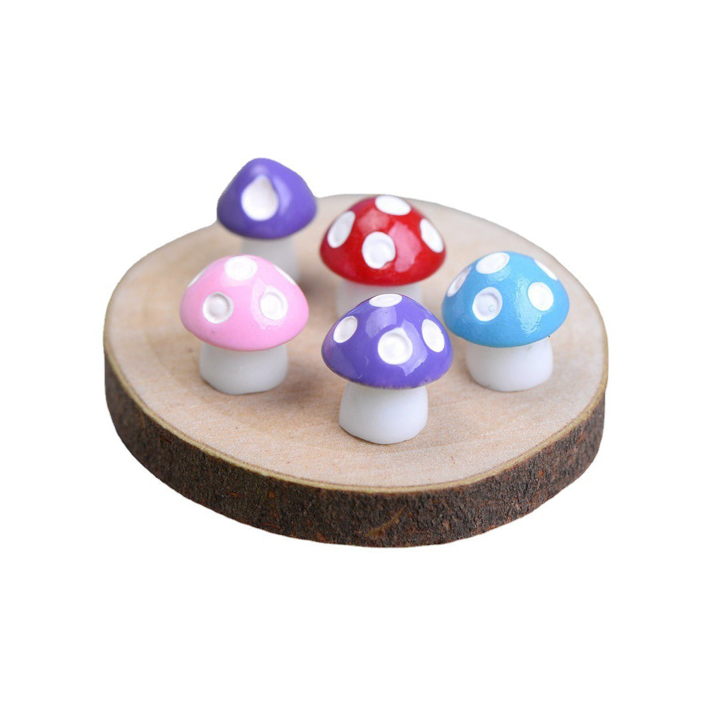 40 X Mini Resin Mushroom Statues Figurines Fairy Garden Decoration