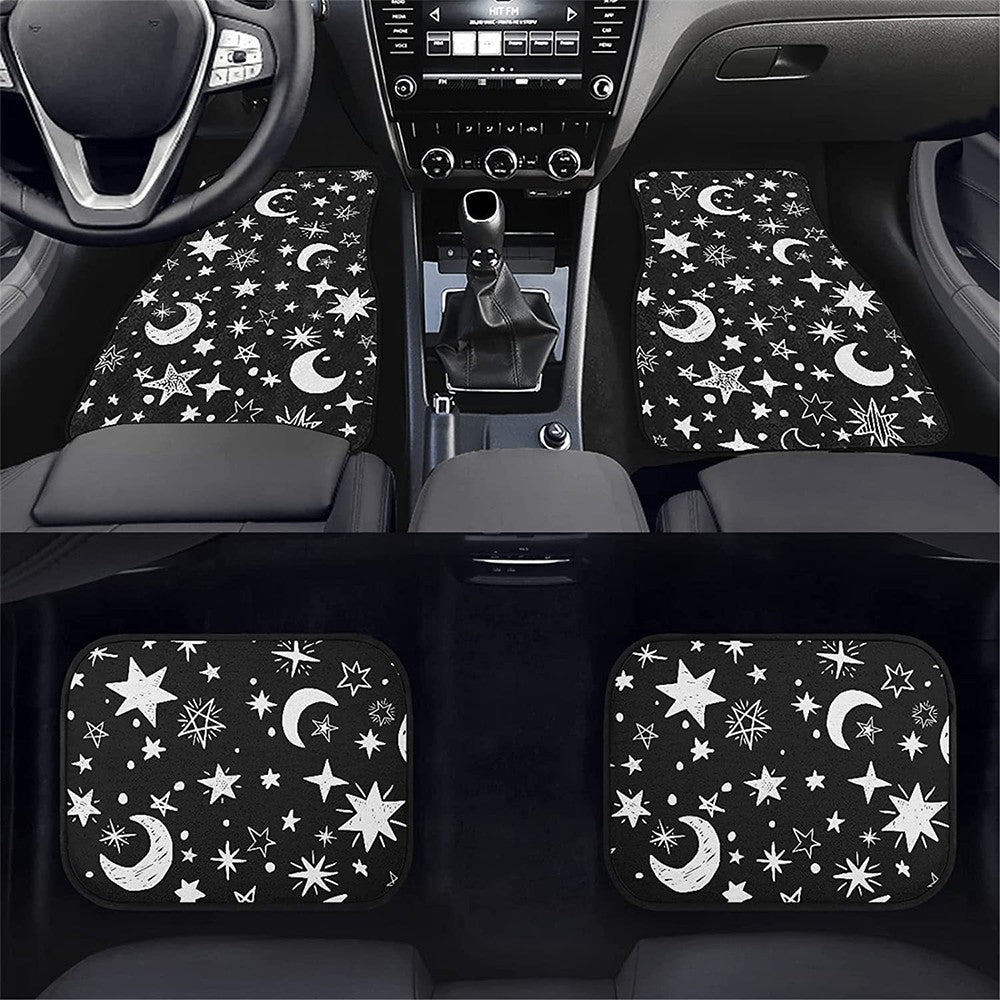 Set of 4Pcs Anti Slip Car Floor Mat Foot Pad for Car Front and Rear Seats