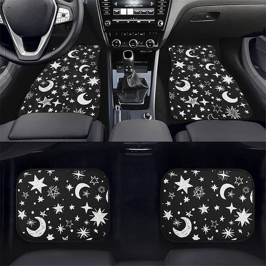 Set of 4Pcs Anti Slip Car Floor Mat Foot Pad for Car Front and Rear Seats