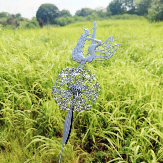 2X Fairies Dandelions Outdoor Garden Statue Yard Fairy Sculpture Decor