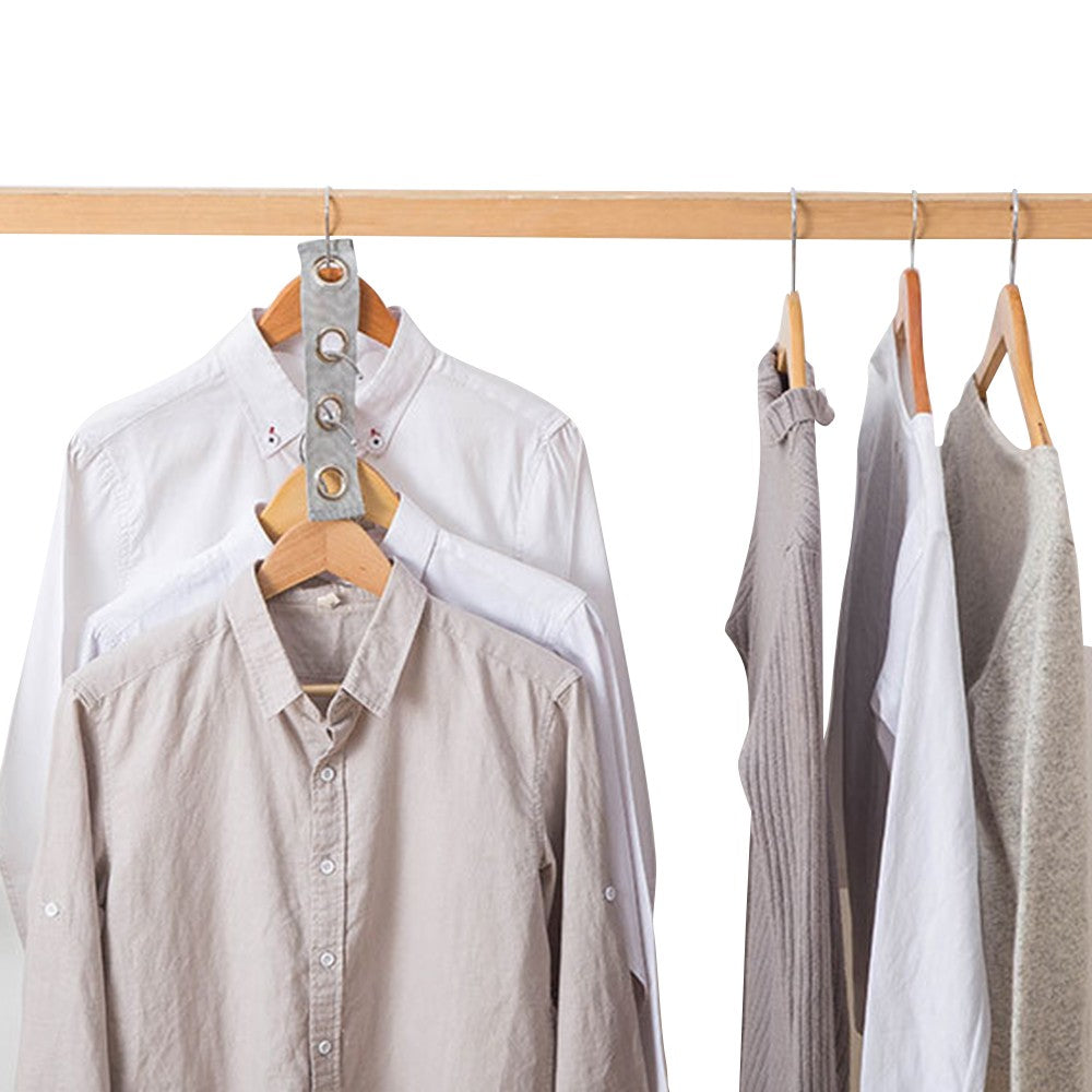 2Pcs Clothes Hanger Connector Band Cascading Clothes Space Saving Organizer
