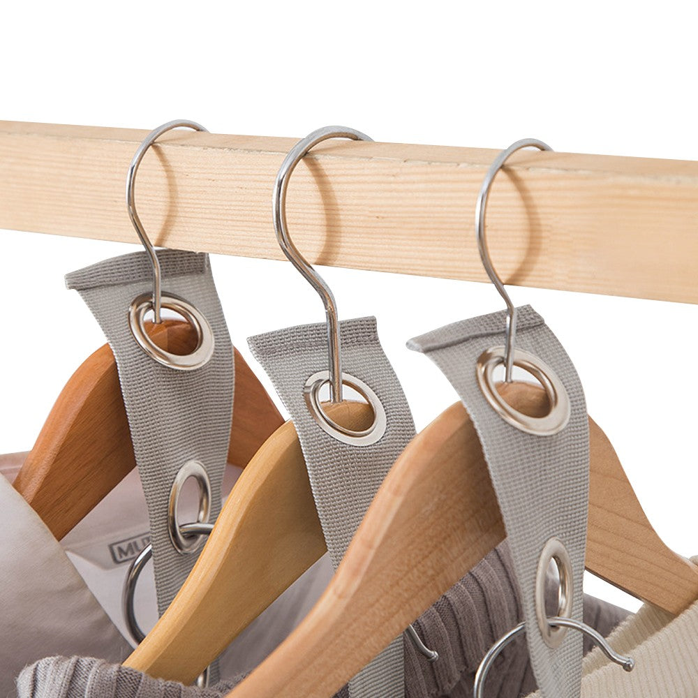 2Pcs Clothes Hanger Connector Band Cascading Clothes Space Saving Organizer