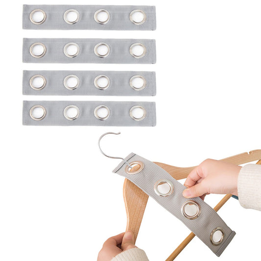 4Pcs Clothes Hanger Connector Band Cascading Clothes Space Saving Organizer