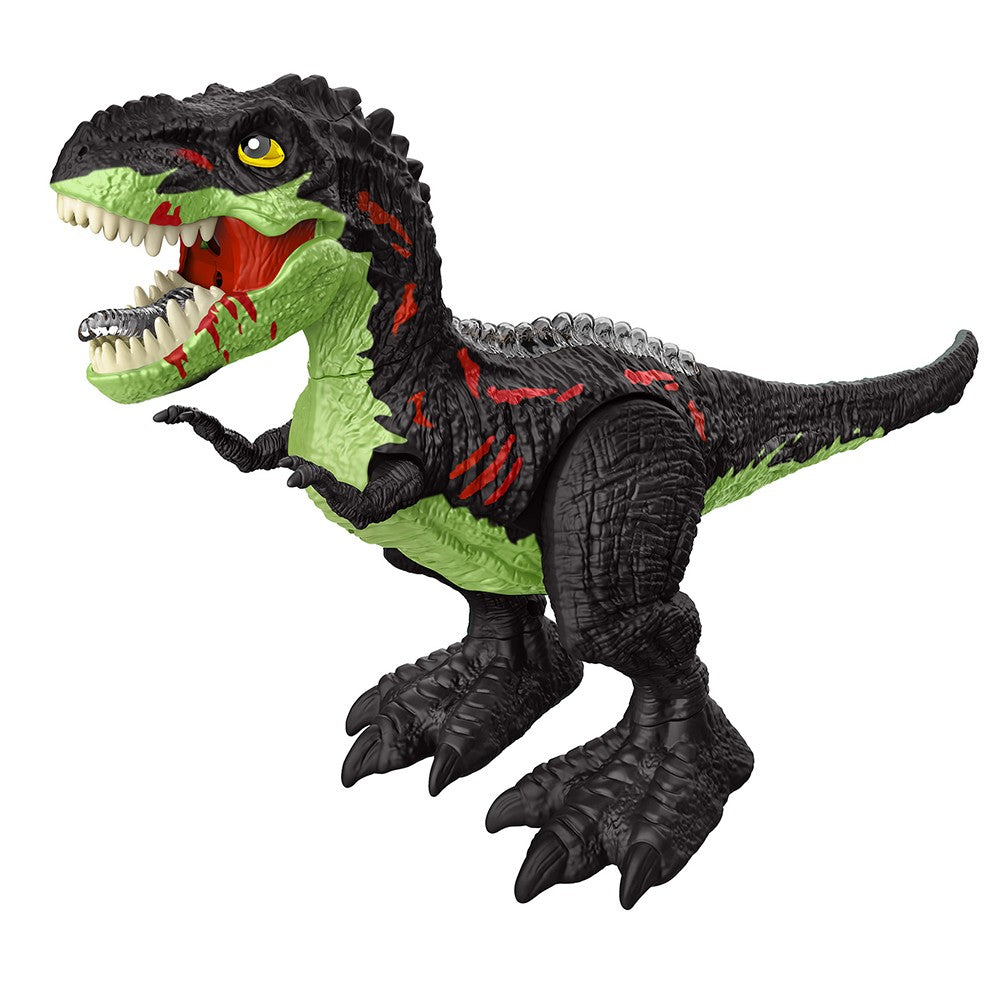 Kids RC Electric Walking Dinosaur Toy with Light Up and Roaring Sound Dark Grey
