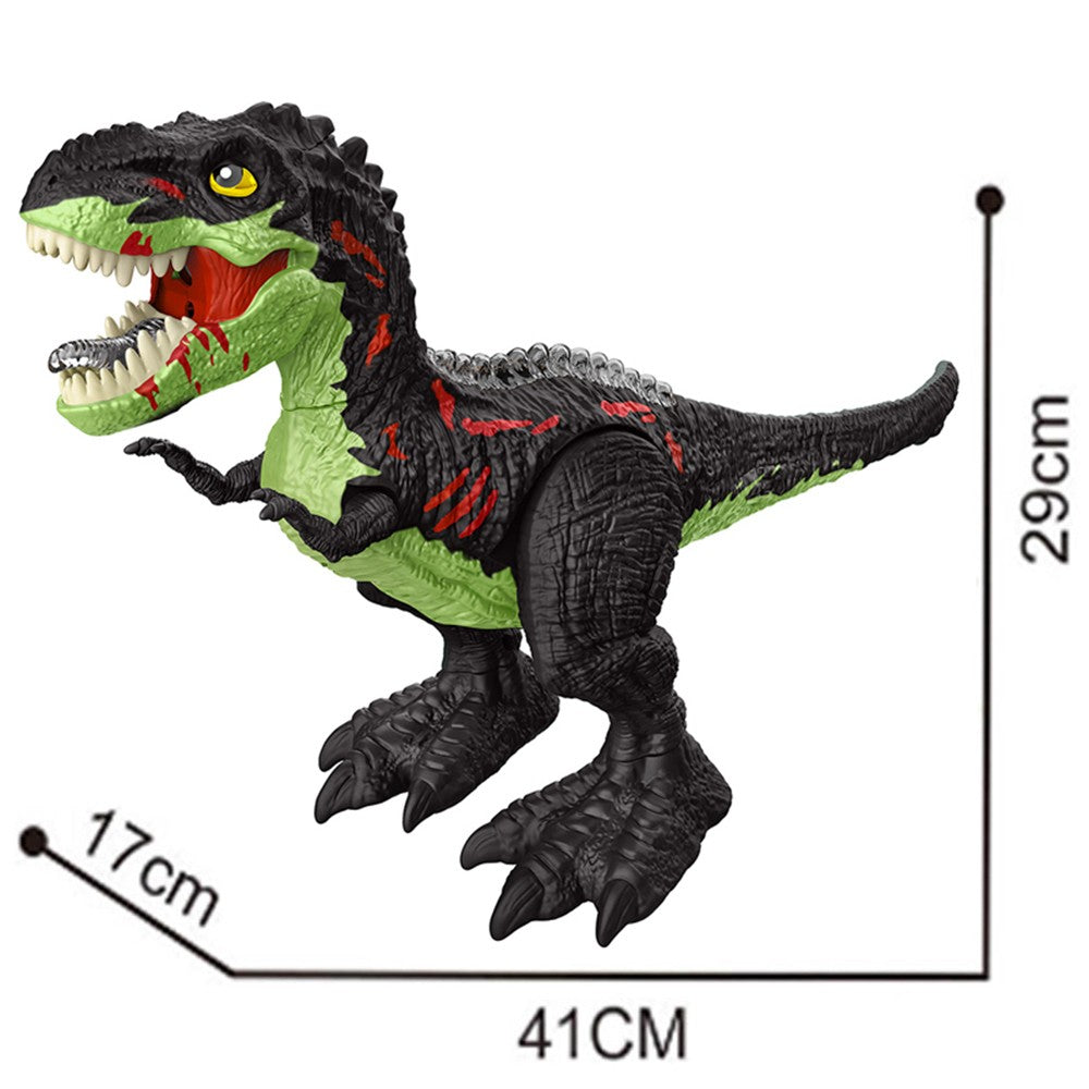 Kids RC Electric Walking Dinosaur Toy with Light Up and Roaring Sound Dark Grey